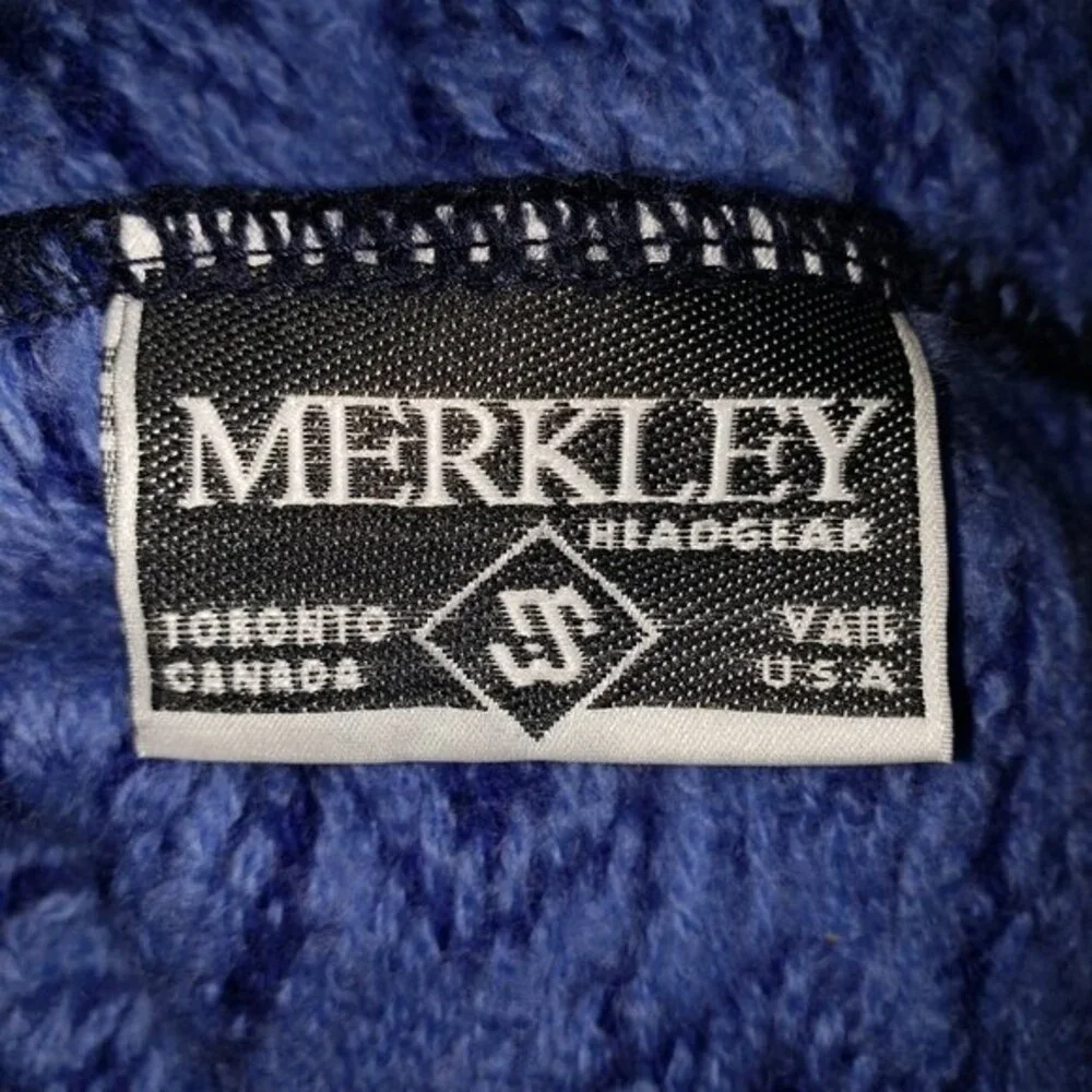MERKLEY HEADGEAR 100% VIRGIN WOOL BLUE WINTER HAT